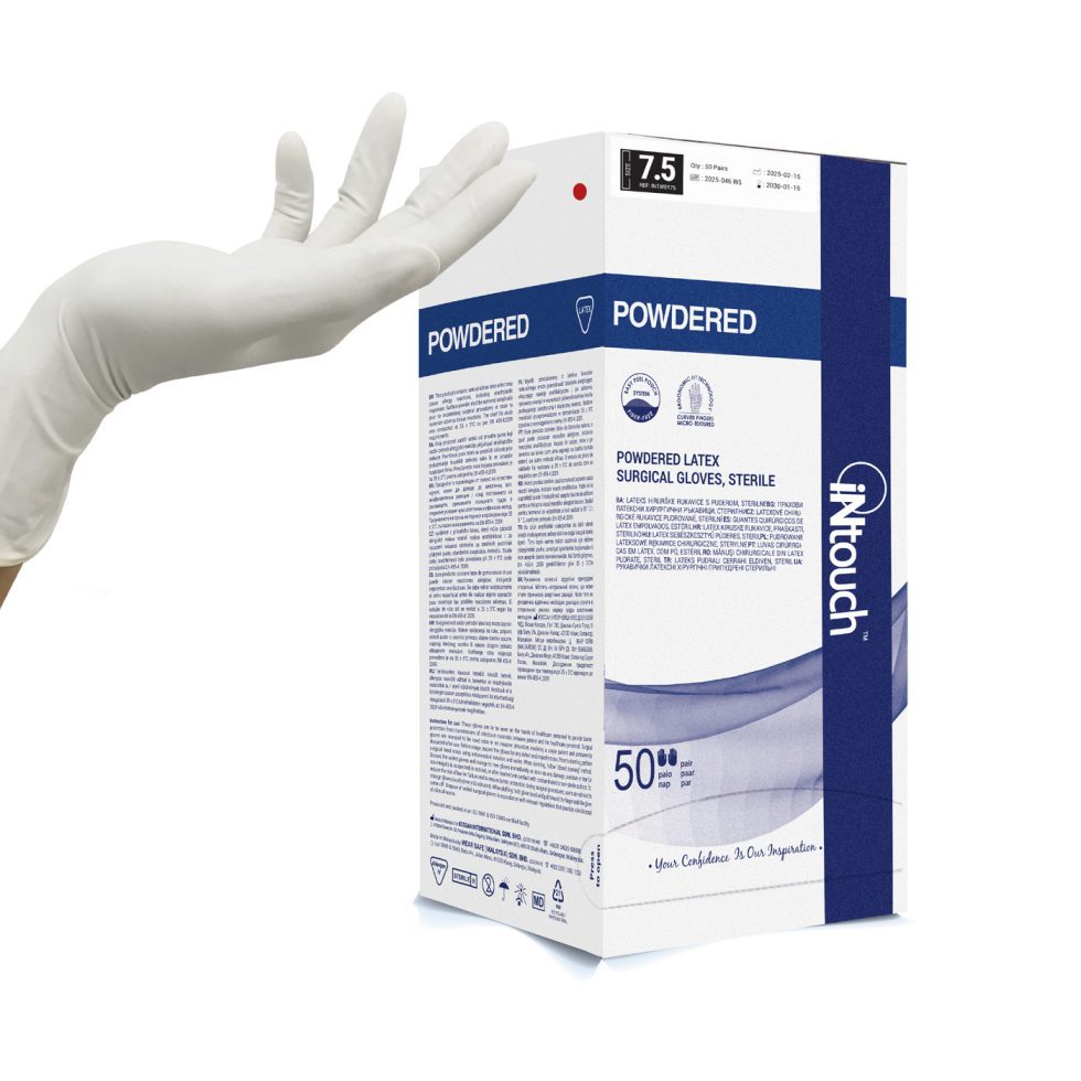 Powder Gloves Powdered Surgical Gloves: Sterile Latex Gloves | iNtouch